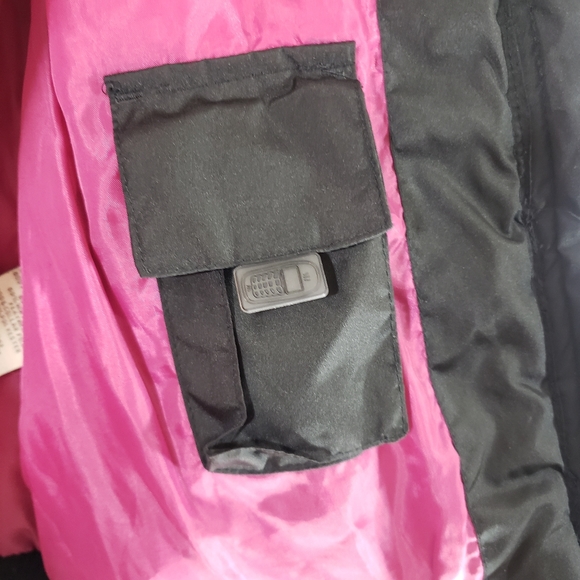 Black down insulated hooded zip winter puffer jacket - Picture 9 of 13